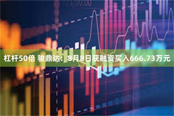 杠杆50倍 骏鼎达：8月8日获融资买入666.73万元