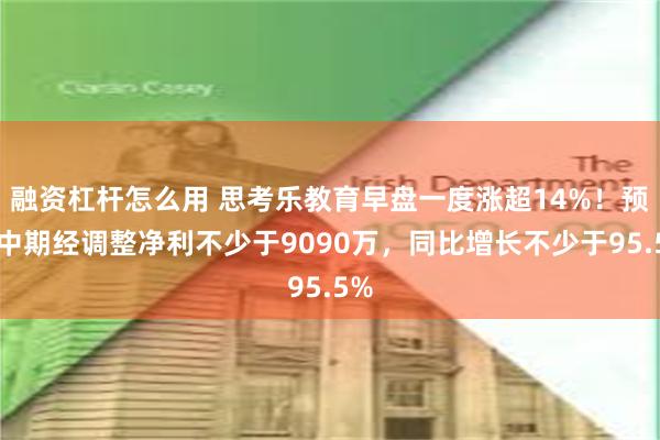 融资杠杆怎么用 思考乐教育早盘一度涨超14%！预计中期经调整净利不少于9090万，同比增长不少于95.5%