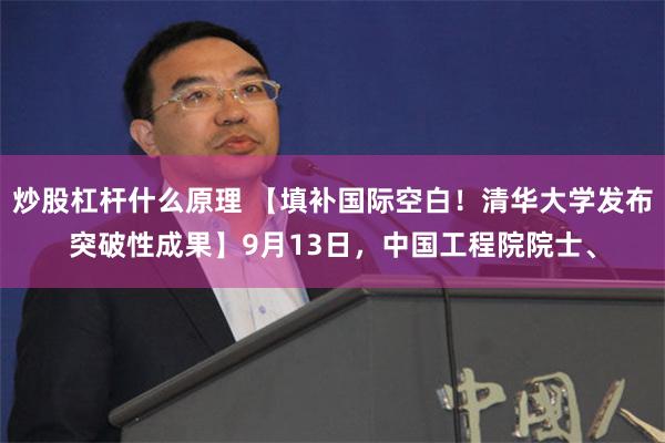 炒股杠杆什么原理 【填补国际空白！清华大学发布突破性成果】9月13日，中国工程院院士、