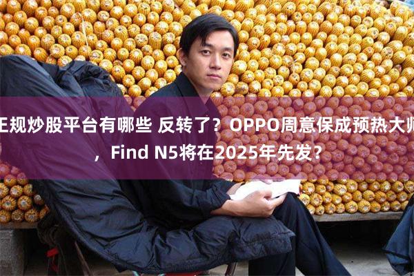 正规炒股平台有哪些 反转了？OPPO周意保成预热大师，Find N5将在2025年先发？